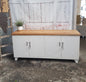 White Versatile Locker Oak top