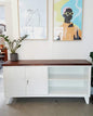 White Versatile Locker Dark Oak top