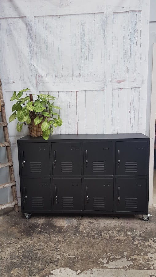 Black 8 Door Sideboard Locker -  2nds*