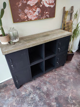 Seconds Black Sideboard Locker with Pallet top