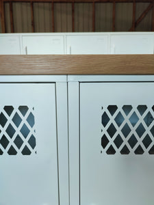 Seconds White Double Side Cabinet Oak top