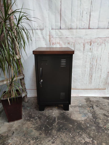 Right open Black Mini Locker-Dark Rimu top