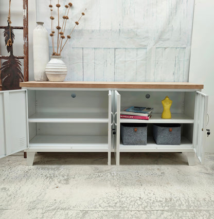 White Versatile Locker Oak top