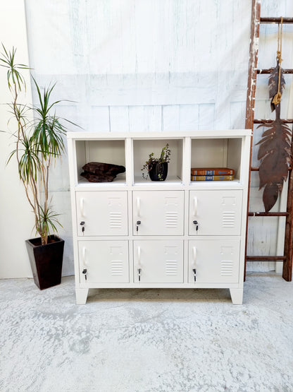 White 9 Door Locker
