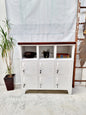 White 9 Door Locker Dark Rimu top