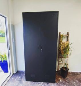 Seconds Black 2 Door Cupboard