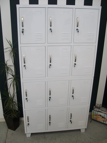 White 12 Door Locker