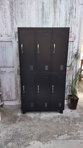 Black 6 Door Wardrobe Locker