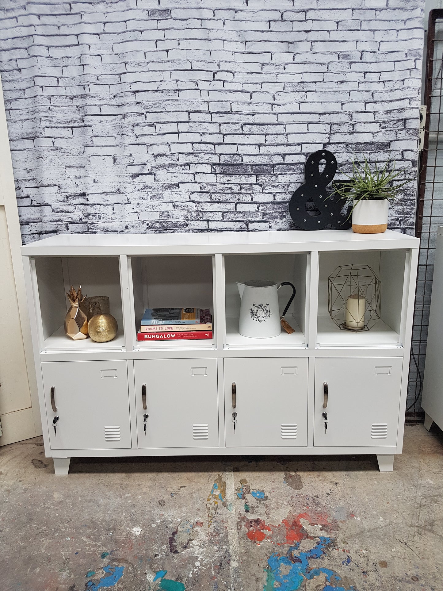 White cubby Sideboard Locker