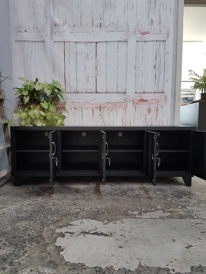 Black 4 Door Entertainment console
