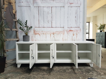 White 4 Door Entertainment console