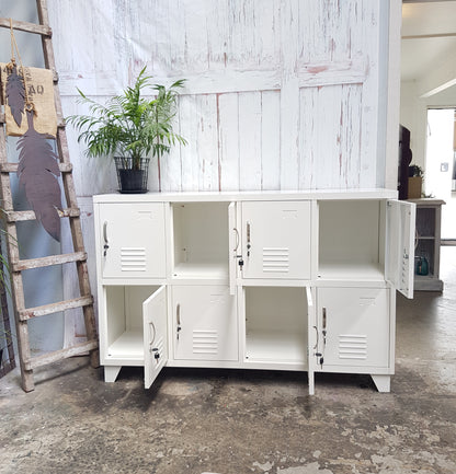 White 8 Door Sideboard Locker