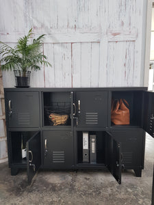 Black 8 Door Sideboard Locker