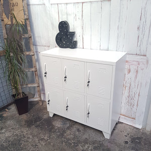 White 6 Door Locker