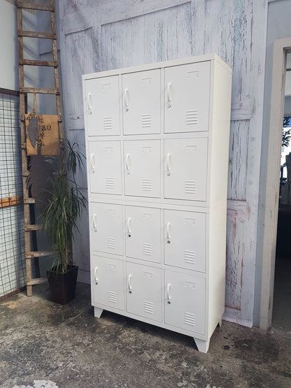 White 12 Door Locker