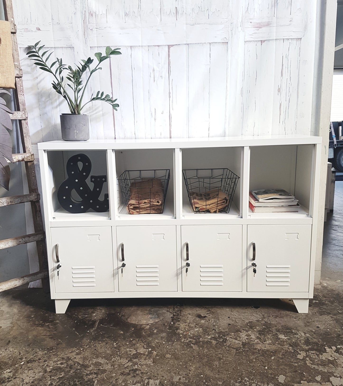 White cubby Sideboard Locker