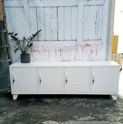 White 4 Door Entertainment console