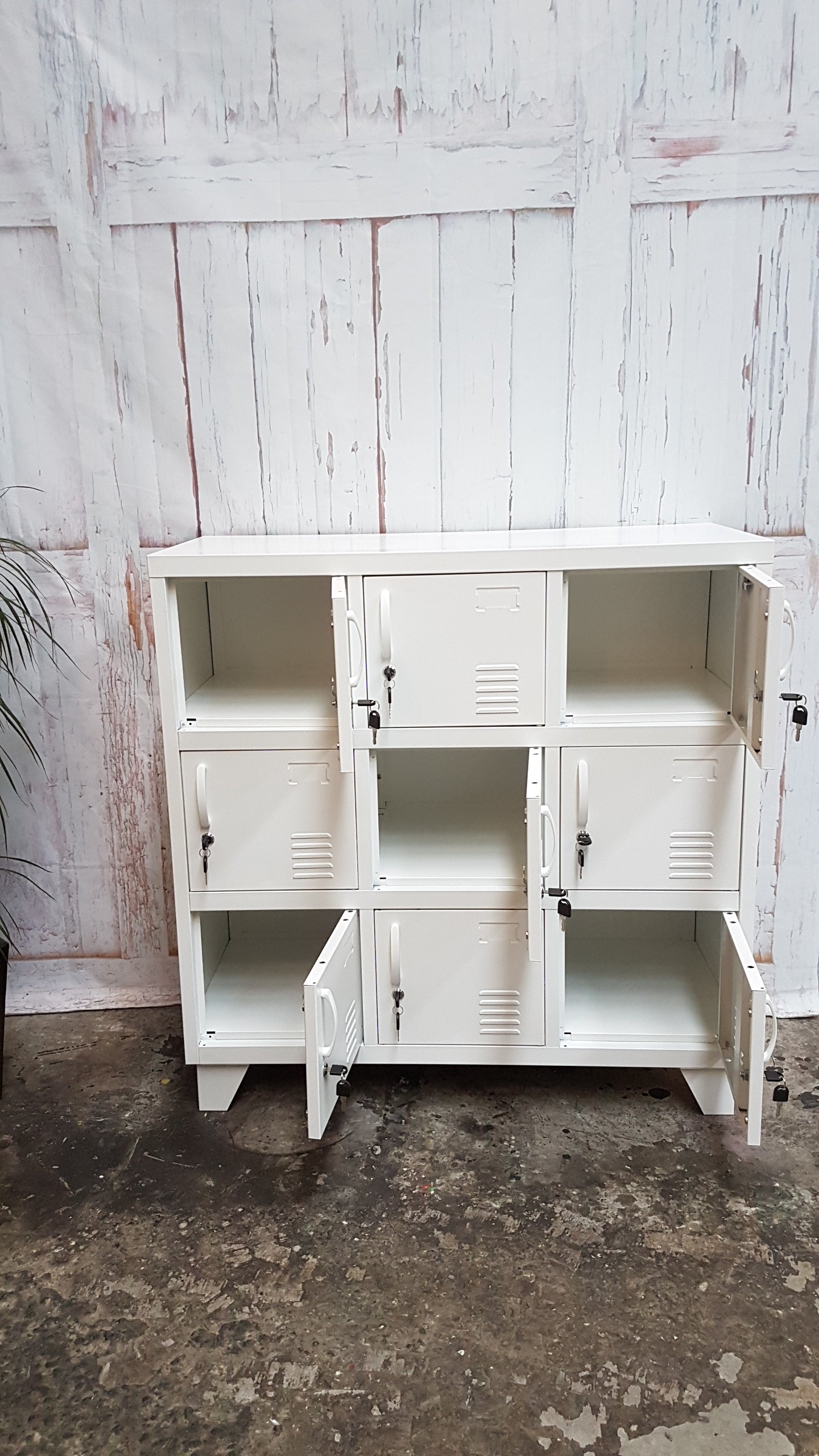 White 9 Door Locker