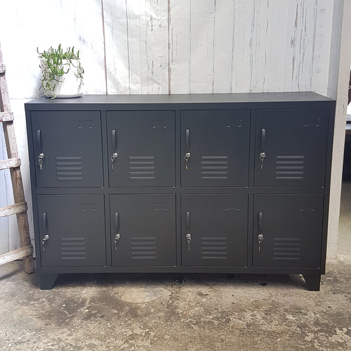 Black 8 Door Sideboard Locker -  2nds*