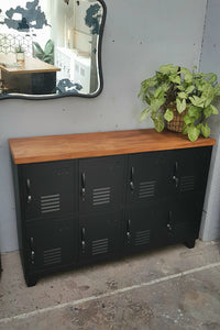 Black Sideboard Locker - Rimu Top