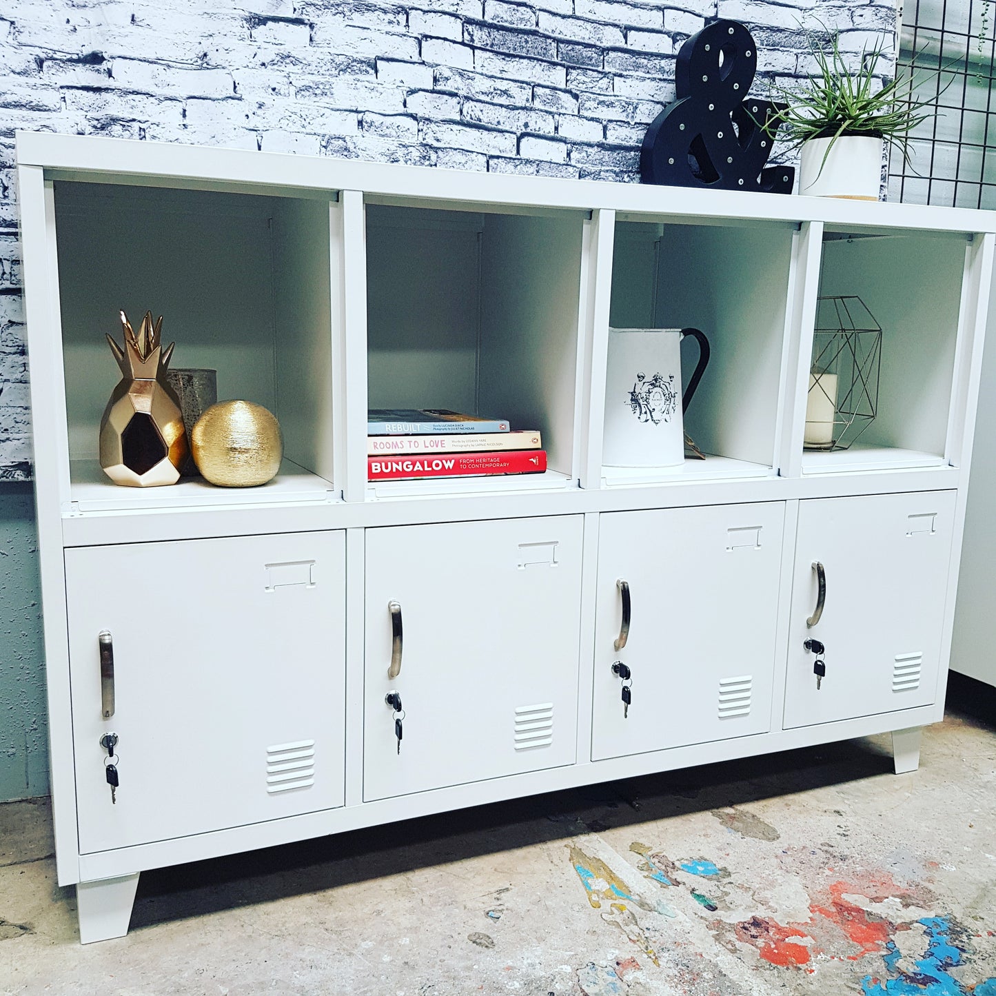 White cubby Sideboard Locker