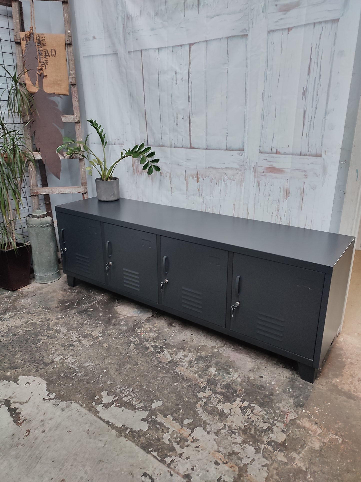 Black 4 Door Entertainment console