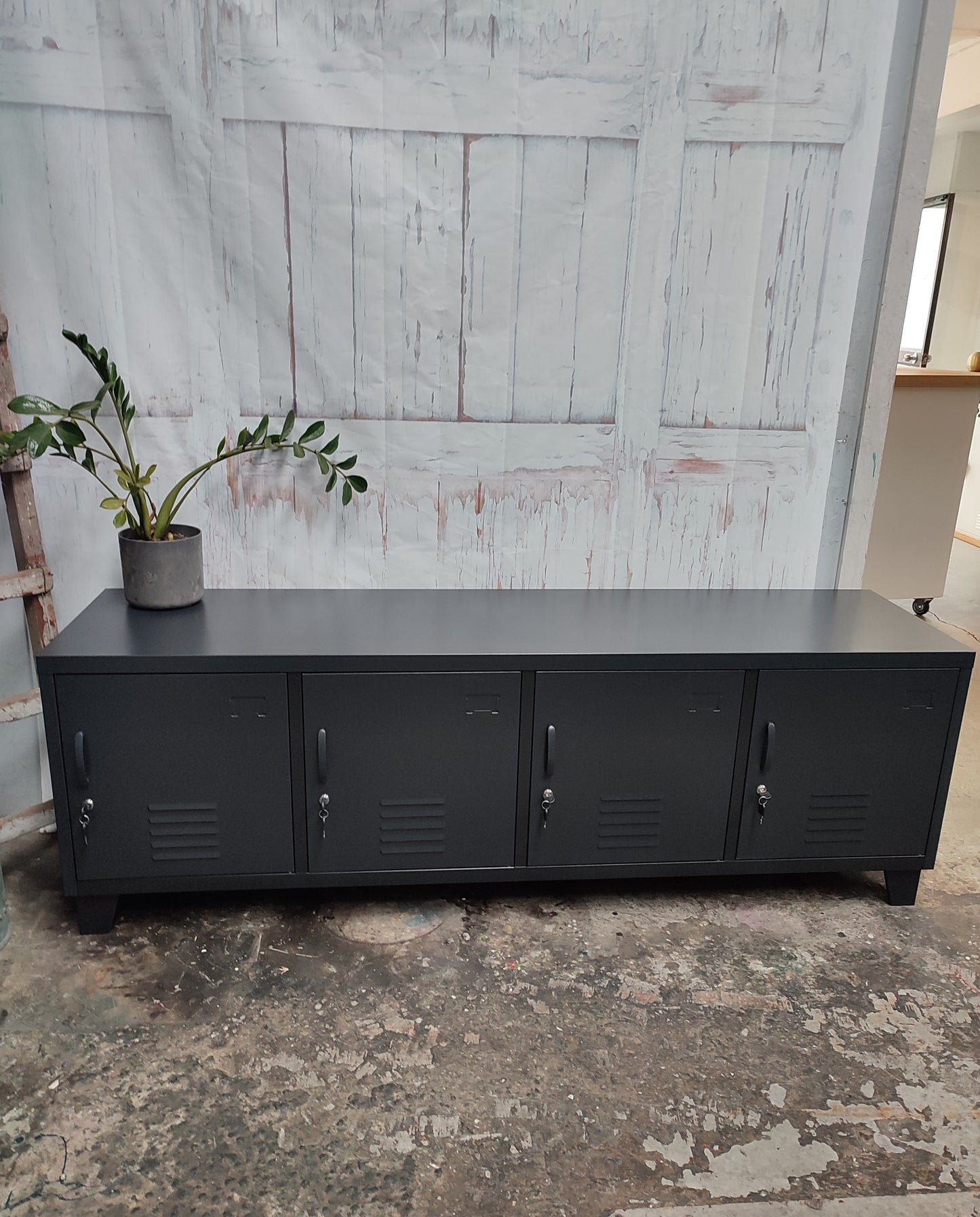 Black 4 Door Entertainment console