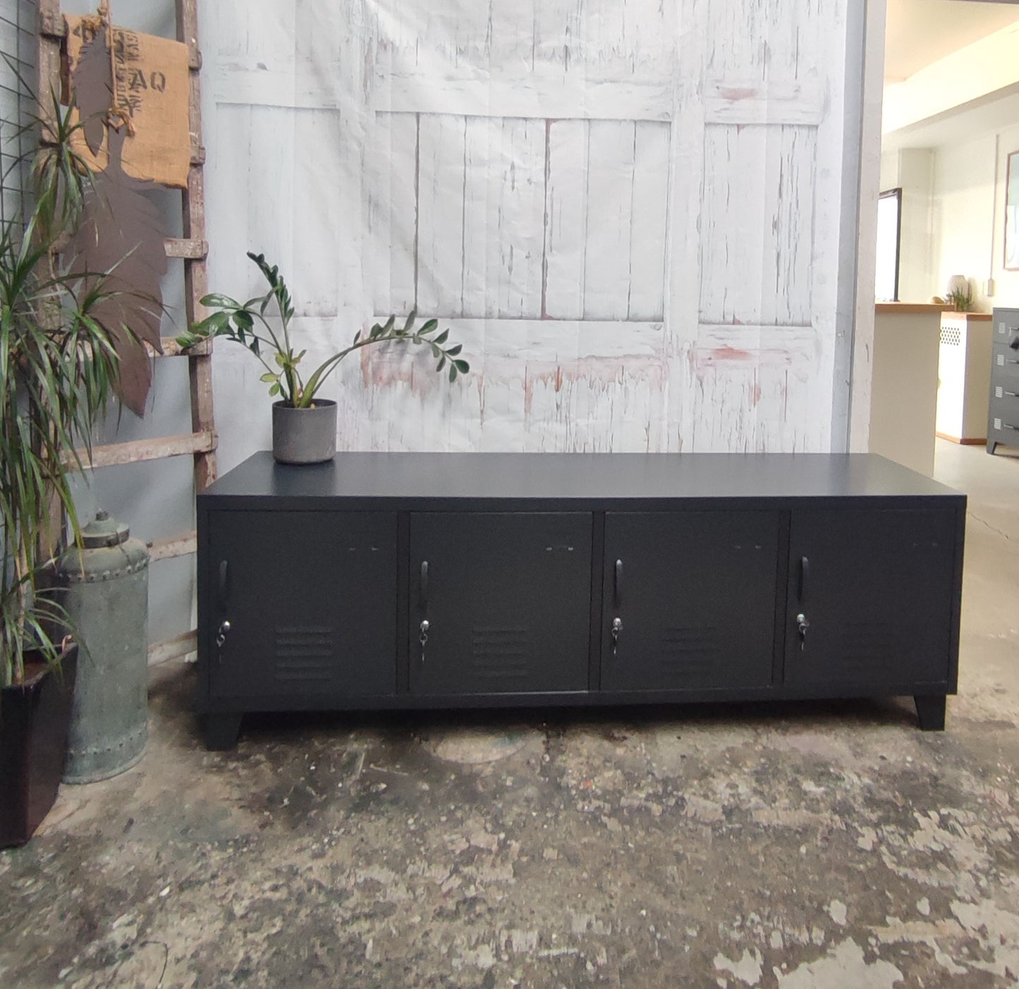 Black 4 Door Entertainment console