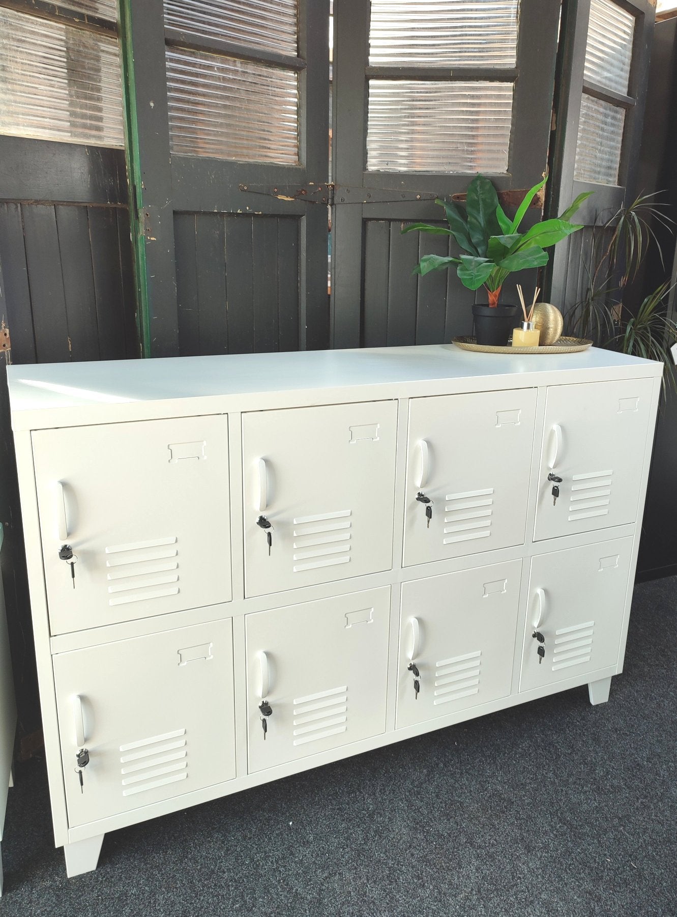 *seconds* White 8 Door Sideboard Locker