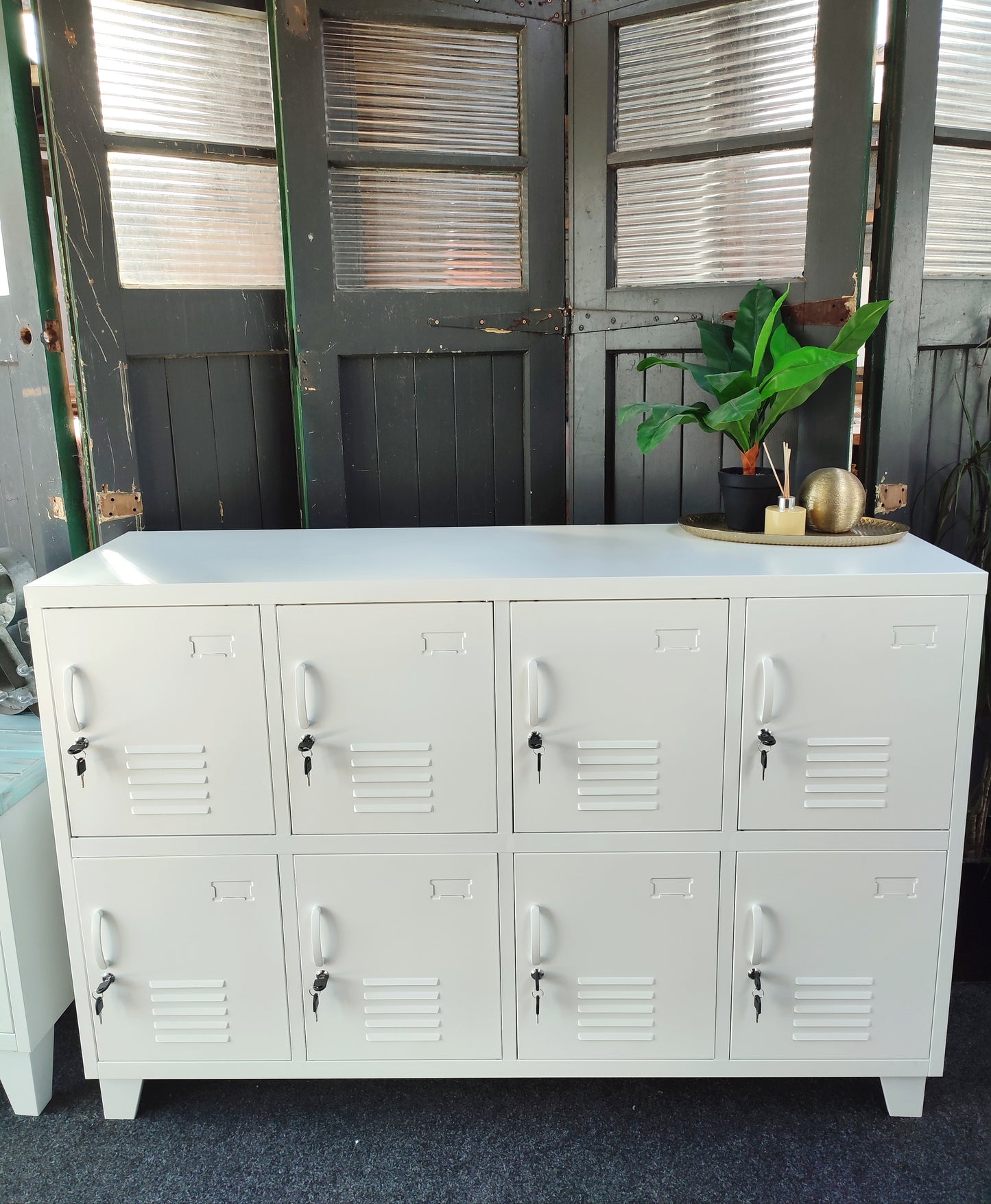 *seconds* White 8 Door Sideboard Locker